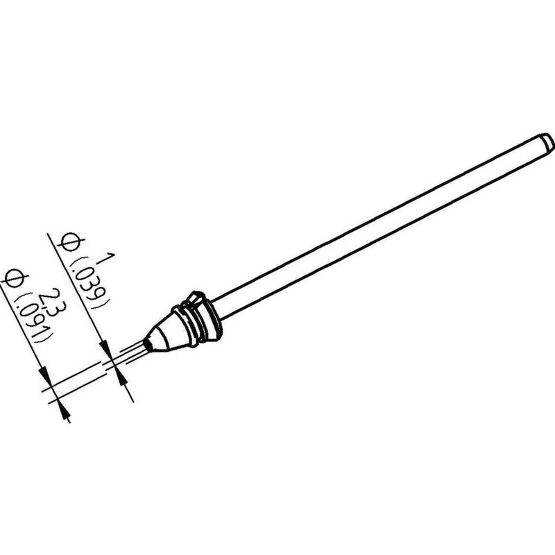 Image of 0742ED1023H/SB Punta dissaldante Conica Lunghezza punte 79.25 mm Contenuto 1 pz. - Ersa