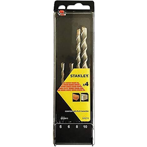 PUNTA ELICOIDALE SDS PLUS IN SET set 4 pz (da mm 5 a 10) STANLEY