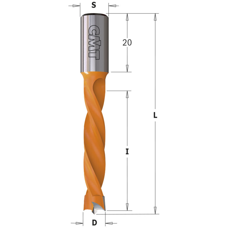 309.140.12 PUNTA FORATRICE F/CIECO HW S=10x20 D=14X43X70 SX