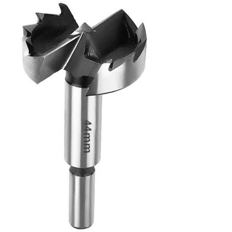 Punta Forstner da 44 mm per legno - Punta da trapano Forstner per legni duri - Punta da trapano per legno con impugnatura tonda, affilata e resistente - Punte forestali da 44 mm di diametro