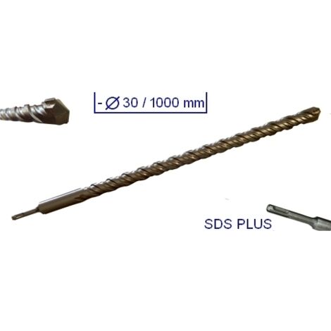 Punta gigante a doppia elica attacco SDS Plus 1000x30mm