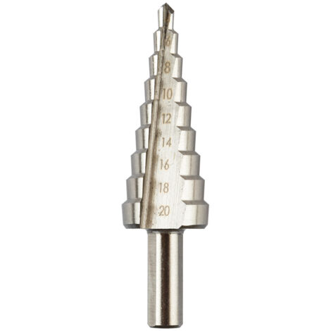Punta graphite gradino 4 20 mm acciaio argento