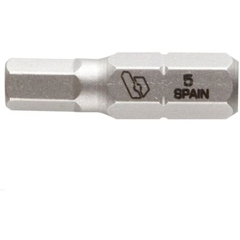 PUNTA HEXAGONAL 5X25 MM 5 UD - 1/4''