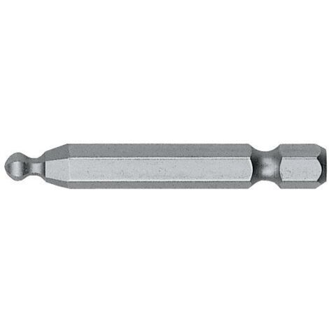 Punta hexagonal de bola STANDARD guía ¼" larga (5x50)  WITTE 27185