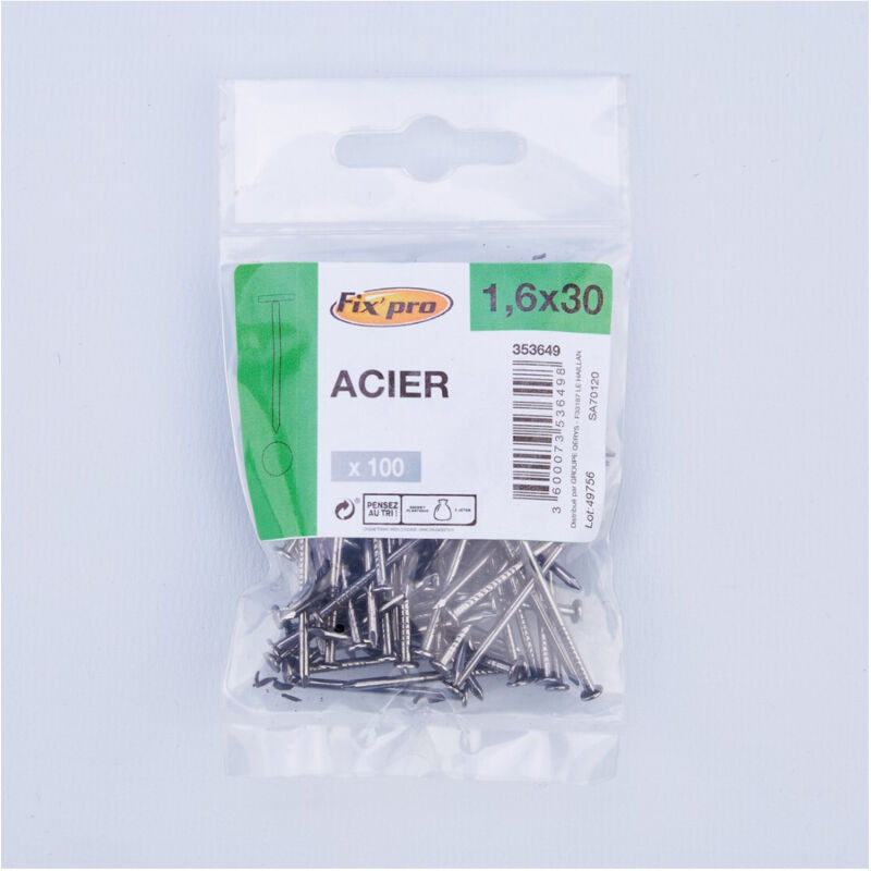 punta in acciaio Tp 1,6x30 /100