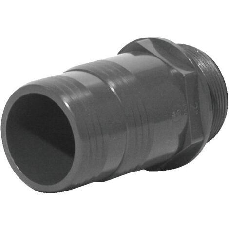 Punta in PVC a pressione cannelata maschio con vite 40 33X42
