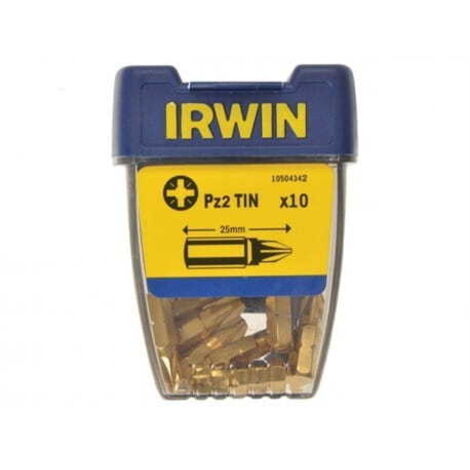 PUNTA IRWIN PZ2 x 25mm TIN /10pz.