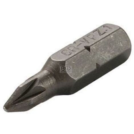 Punta  longitud 25 mm  entrada 6,3 mm (1/4")  cruz PZ1