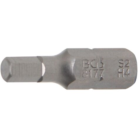 Punta  longitud 25 mm  entrada 6,3 mm (1/4") hexágono interior 4 mm