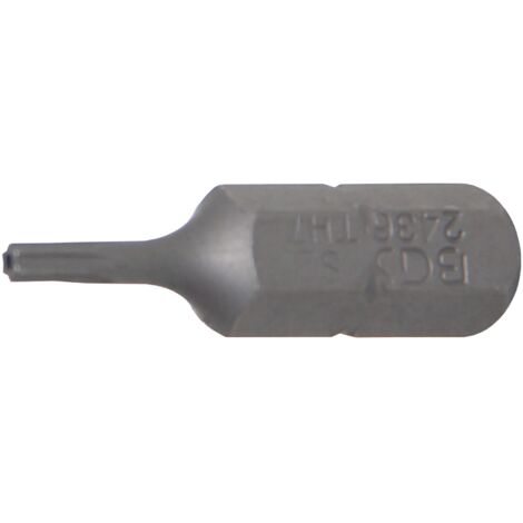 Punta  longitud 25 mm  entrada 6,3 mm (1/4")  perfil en T (para Torx) con perforación T7