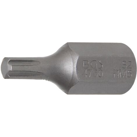 Punta  longitud 30 mm  entrada 10 mm (3/8")  perfil en cuña (para RIBE) M5
