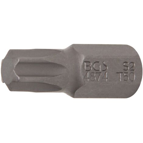 Punta  longitud 30 mm  entrada 10 mm (3/8")  perfil en T (para Torx) T50