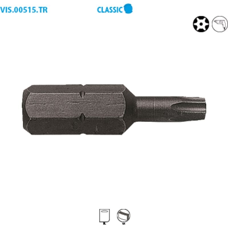 Punta per cacciavite 1/4' 25 mm - Torx T10 - Forata Leman 51505TR