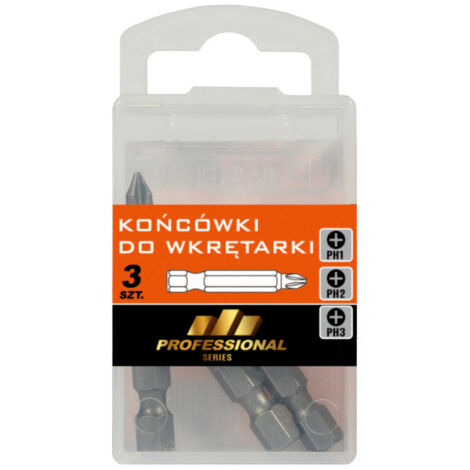 PUNTA PER CACCIAVITE 50MM 3PZ PH1, PH2, PH3 - E-400-0377