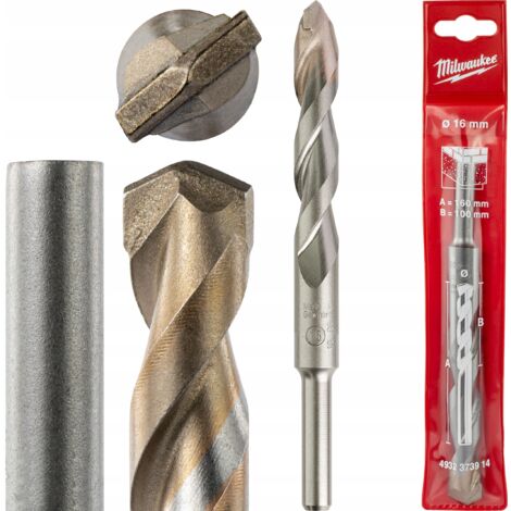 Punta per calcestruzzo Milwaukee din 8039 punta carburo design doppio flauto