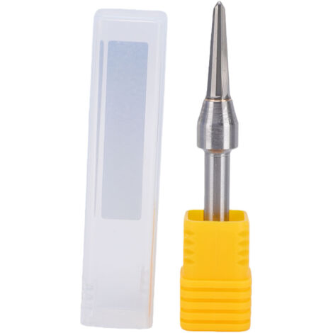 Punta per fresatrice CNC a scanalatura a V per il taglio di legno, compensato e pannelli per mobili, scanalatura liscia con fondo arrotondato - punta per fresatrice 1/4x6x21xR1.6 mm