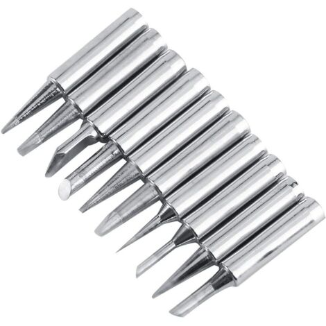 Punta per saldatore in rame placcato nichel-ferro serie 900M-T per stazione di saldatura forma I, B, K, 1.2D, 1.6D, 2.4D, 3.2D, 2C, 3C, 4C (10 pezzi) [senza presa]
