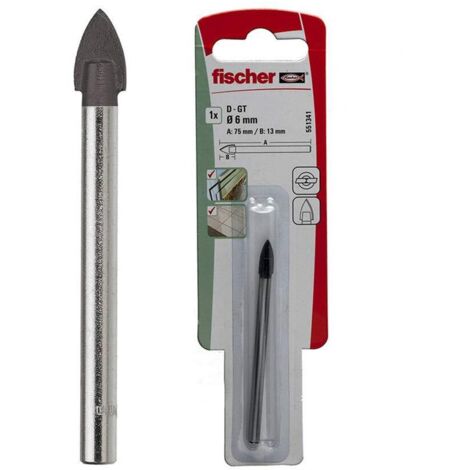 Punta per vetro, ceramica e piastrelle dure gres  pvk 8 k d 8mm fischer