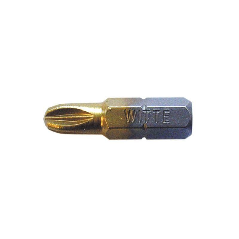 

WITTE 27322 - Punta Phillips STANDARD TIN guía 1/4' corta (PH3x25)