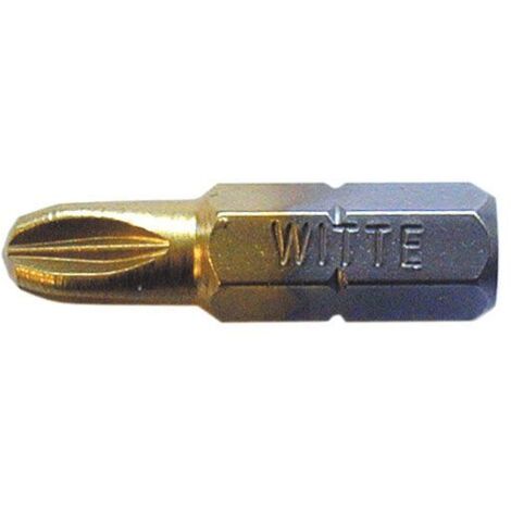 Punta Phillips STANDARD TIN guía ¼" corta (PH1x25)  WITTE 27320