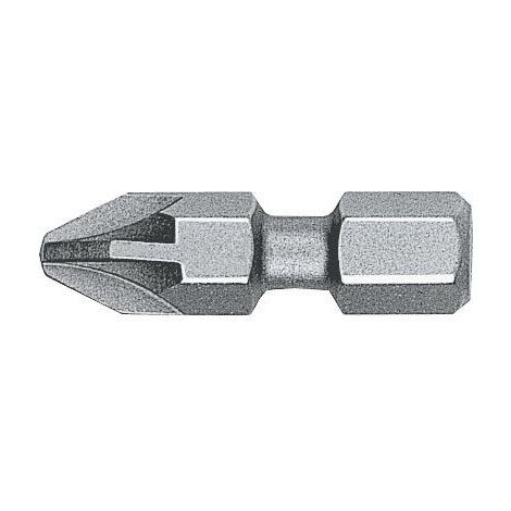 Punta Pozidriv BITFLEX guía ¼" corta (PZ1x25)  WITTE 28045