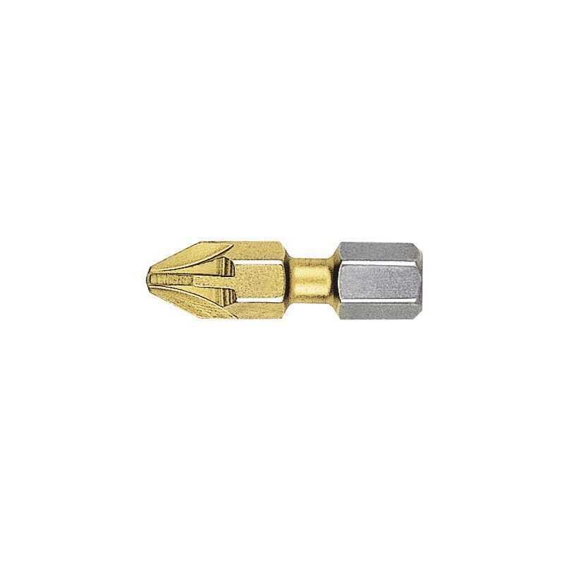 

WITTE 28446 - Punta Pozidriv BITFLEX TIN guía 1/4' corta (PZ2x25)
