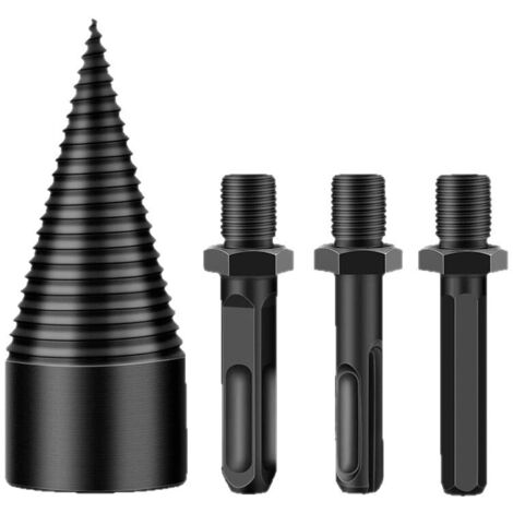 Punta spaccalegna, 32 mm, spaccalegna, con 3 manici, cono a vite per spaccalegna, spaccalegna, punte spaccalegna rimovibili