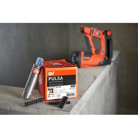 ITW HC6 22 mm, chiodi Spit Pulsa, chiodi speciali, incl. 1 cartuccia di gas, 500 pezzi chiodi 22 mm (057552)