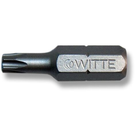 Punta Torx STAINLESS INOX guía ¼" corta (T25x25) WITTE 28533