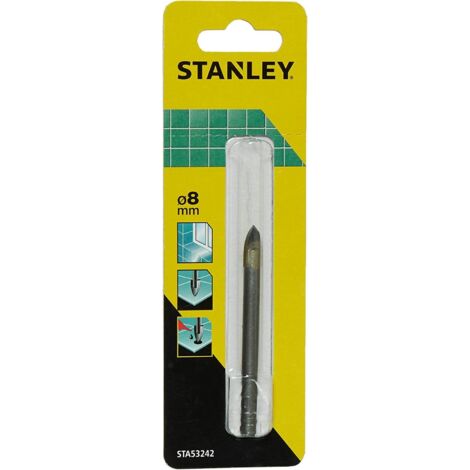 Punta trapano per piastrelle ceramica e vetro non temperato d 8mm stanley
