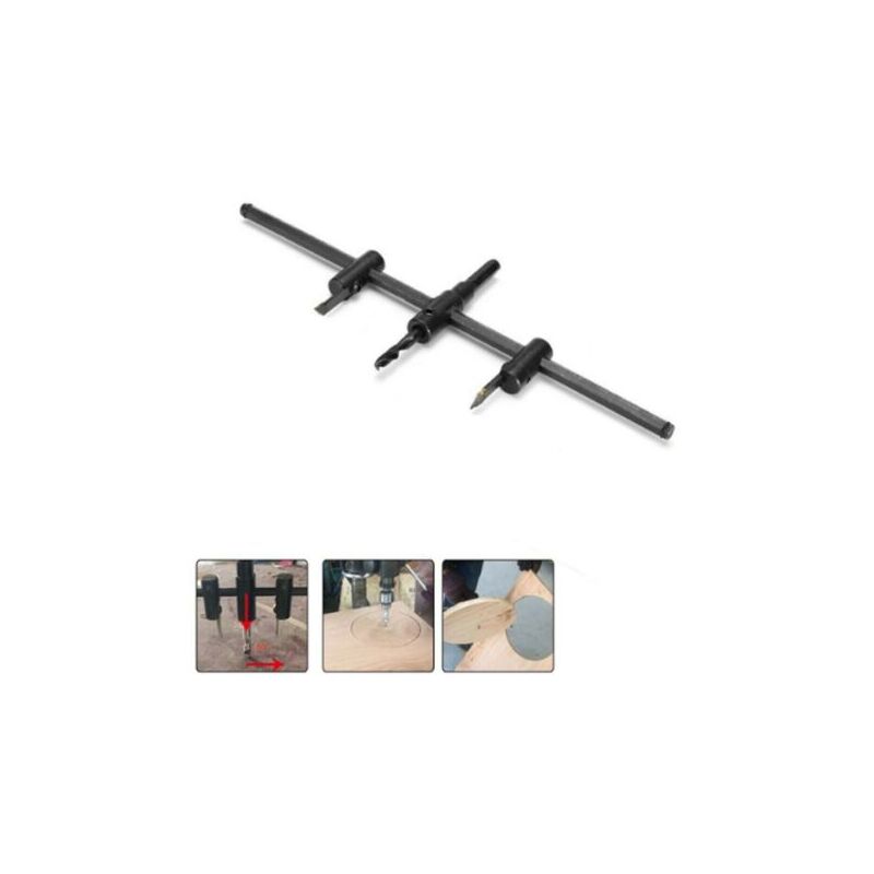 Punta trapano taglierina circolare guida regolabile taglio foro cartongesso 30CM