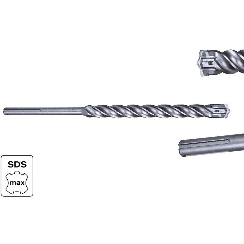 Punta trapano tassellatore Makita nemesis sds-max cemento muro granito per hitachi metabo hilti bosch dewalt ø 24x520 mm