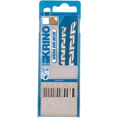 PUNTA TRAPANO WIDIA STANDARD 03001 ASTUCCIO KRINO - MM 4,0/10,0 CF=PZ 5 - 1 confezione