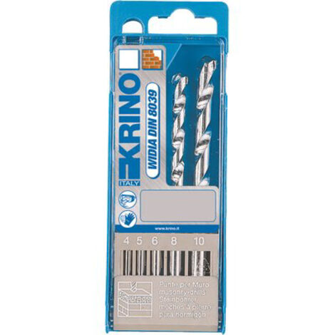 PUNTA TRAPANO WIDIA STANDARD 03001 ASTUCCIO KRINO - MM 4,0/10,0 CF=PZ 5- 1 confezioni