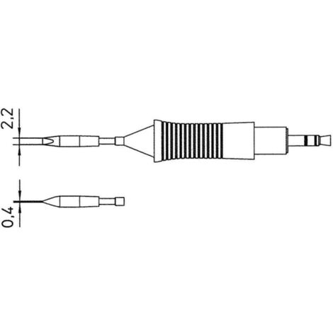 Punta Weller RT8 a scalpello 2,2 mm per saldatura professionale