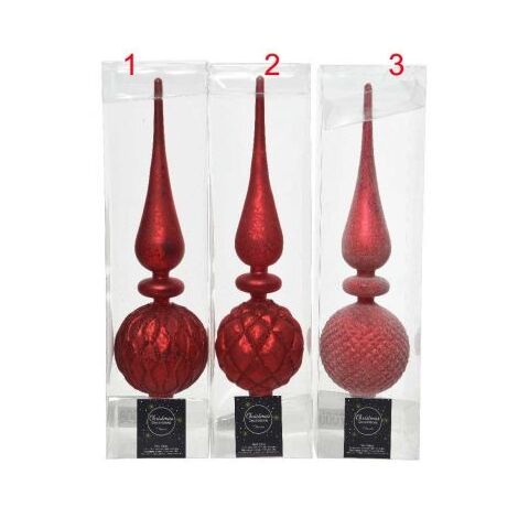 Puntale 8X31Cm Rosso Decorato A Scelta