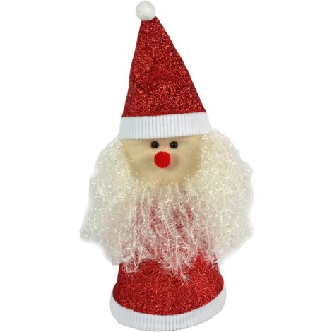 Puntale a forma di Babbo Natale per albero di Natale decorazione natalizia h 50 cm