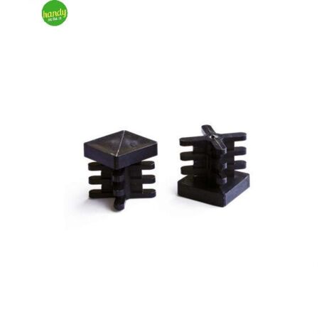Puntale Alettato 20 x 20 mm Nero