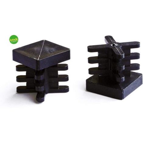 Puntale Alettato 25 x 25 mm Nero