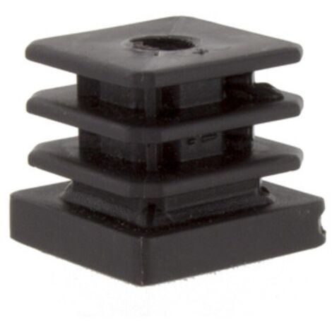 PUNTALE ALETTATO 35X35 MM FORATO 10MA PLAST NERO