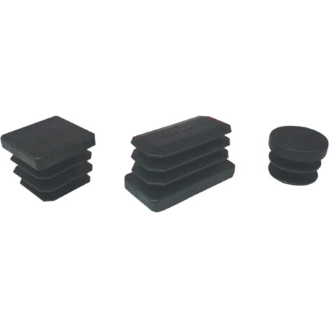 PUNTALE ALETTATO TONDO 18 MM PLASTICA NERO- 500,0 pz