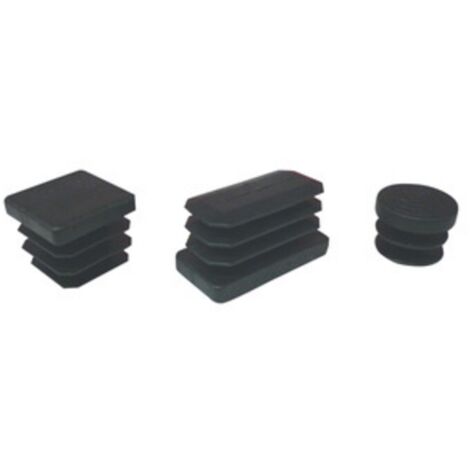 PUNTALE ALETTATO TONDO 22 MM PLASTICA NERO