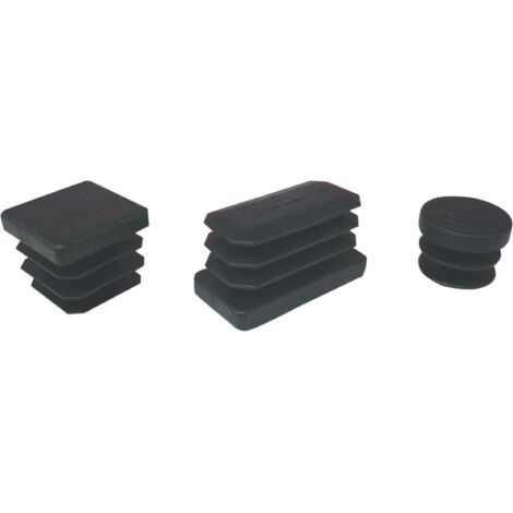 PUNTALE ALETTATO TONDO 24 MM PLASTICA NERO- 200,0 pz