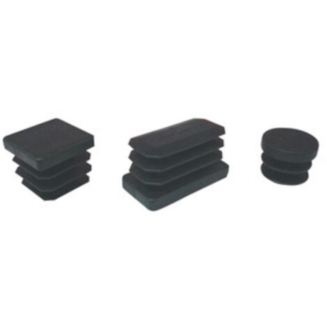 PUNTALE ALETTATO TONDO 30 MM PLASTICA NERO