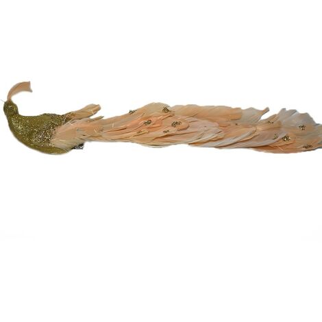 Puntale pavone oro per albero di natale decorazione addobbi natalizie da casa allestimento ornamento vetrine idea regalo 45 cm