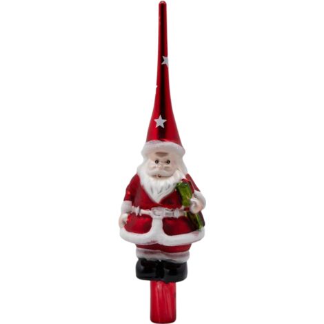 Puntale per Albero di Natale a forma di Babbo Natale da 30 cm