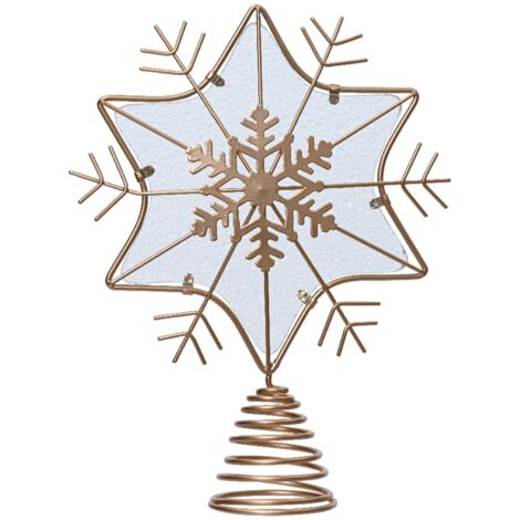 Puntale per Albero di Natale a forma di fiocco di neve da 25 cm