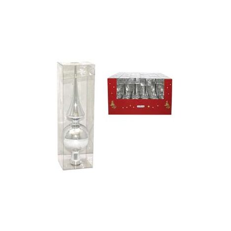 PUNTALE PER ALBERO DI NATALE CM.25 COLORE ARGENTO