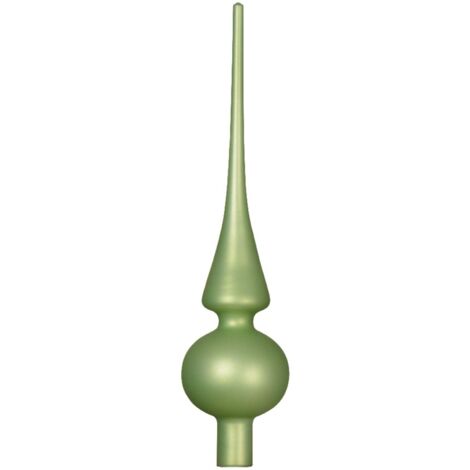 Puntale per albero di Natale con sfere in vetro verde decorazione e addobbo da 26 cm -Lucido
