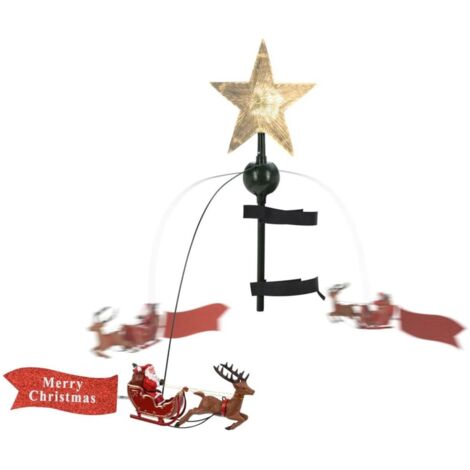 Puntale per Albero Di Natale Con Stilta con Movimento Rotatorio